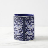 Blauwe en witte kabeljauw vis Indigo Intricate Mok (Midden)
