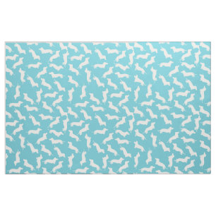 Blauwe en witte katoenen kleding stof
