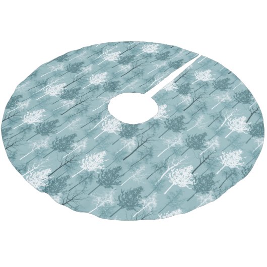 Blauwe en witte kerstbomen kerstboom rok (Gekanteld)