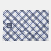 Blauwe en witte keukenhanddoeken (Horizontaal)