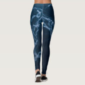 Blauwe en witte kieuwen leggings (Achterkant)