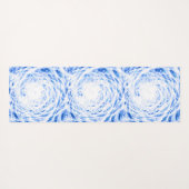 Blauwe en witte kleurstof Yoga Mat (Achterkant (horizontaal))