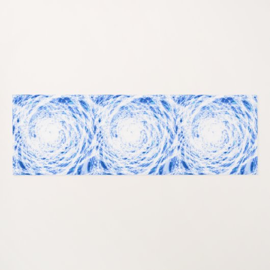 Blauwe en witte kleurstof Yoga Mat (Achterkant (horizontaal))