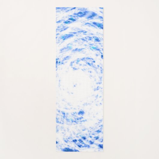 Blauwe en witte kleurstof Yoga Mat (Voorkant)