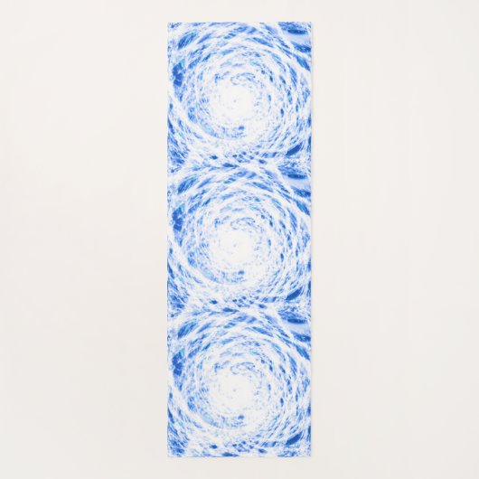 Blauwe en witte kleurstof Yoga Mat (Achterkant)
