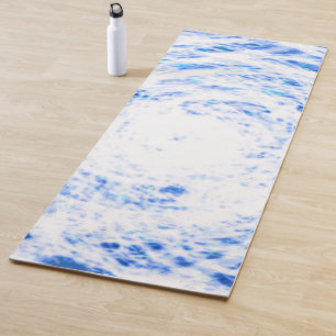 Blauwe en witte kleurstof Yoga Mat