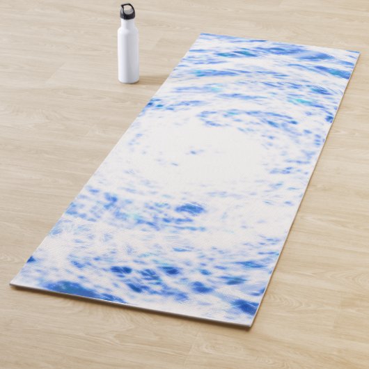 Blauwe en witte kleurstof Yoga Mat (In situ)