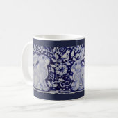 Blauwe en witte konijn China Cobalt Dedham Mok (Voorkant links)