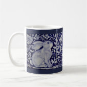 Blauwe en witte konijn China Cobalt Dedham Mok (Links)