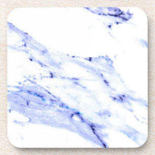Blauwe en witte marmer bier onderzetter