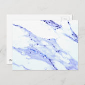 Blauwe en witte marmer briefkaart (Voorkant / Achterkant)