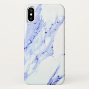 Blauwe en witte marmer iPhone x hoesje