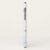 Blauwe en witte marmer Case-Mate iPhone case (Achterkant/links)