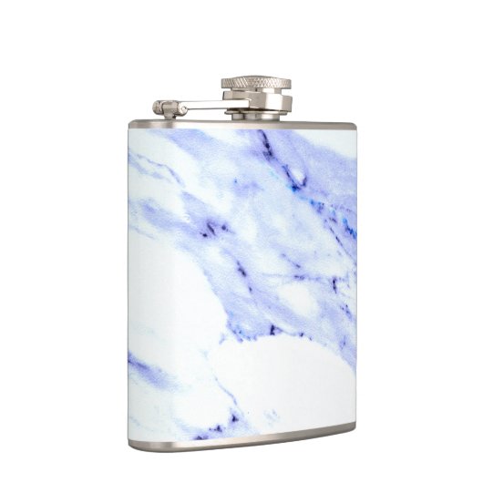 Blauwe en witte marmer heupfles (Rechts)