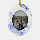 Blauwe en witte marmer keramisch ornament (Rechts)