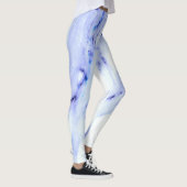 Blauwe en witte marmer leggings (Rechts)