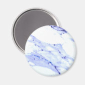 Blauwe en witte marmer magneet (Voorkant / Achterkant)