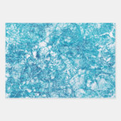 Blauwe en witte marmertextuur inpakpapier vel (Voorkant)