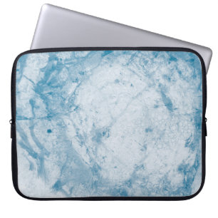 Blauwe en witte matras laptop sleeve