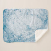 Blauwe en witte matras sherpa deken (Voorkant (horizontaal))