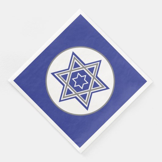 Blauwe en witte meerdere sterren van David Design Servet (Hoek)