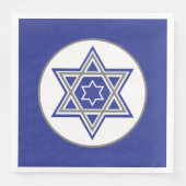 Blauwe en witte meerdere sterren van David Design Servet (Voorkant)