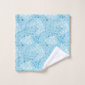 Blauwe en witte middeneeuwse detailhandel moderne  bad handdoek (Wasdoekje)