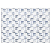 Blauwe en witte Mode Toile Biedermeier Tafelkleed (Voorkant (Horizontaal))