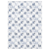 Blauwe en witte Mode Toile Biedermeier Tafelkleed (Voorkant)