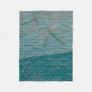 Blauwe en witte muur fleece deken