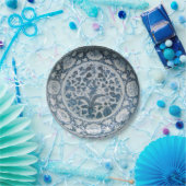 Blauwe en witte nepporseleinen Chinese Ming Chinoi Papieren Bordje (Feest)