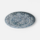 Blauwe en witte nepporseleinen Chinese Ming Chinoi Papieren Bordje (Gekanteld)