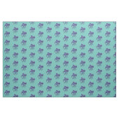 Blauwe en witte octopus stof (Yard (91,4 cm))