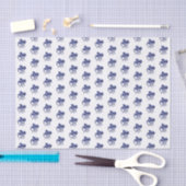 Blauwe en witte octopus tissuepapier (Craft)