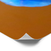 Blauwe en witte orchidee poster (Hoek)