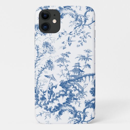 Blauwe en Witte Pagoda Chinoiserie Case-Mate iPhone Case (Achterkant)
