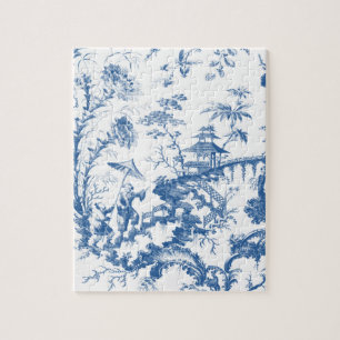  Blauwe en Witte Pagoda Chinoiserie Legpuzzel