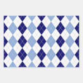 Blauwe en witte papierbladen voor het ompakken van inpakpapier vel (Voorkant)