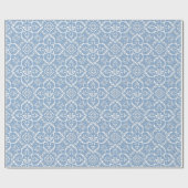Blauwe en witte papiergift cadeaupapier (Vlak)