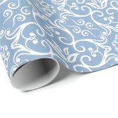 Blauwe en witte papiergift cadeaupapier (Rol Hoek)
