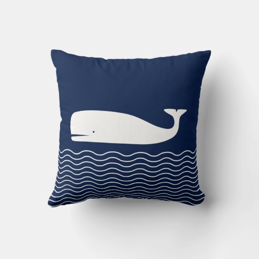 Blauwe en witte pil, walvis, zure neurium kussen (Achterkant)