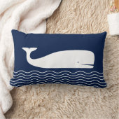 Blauwe en witte piloot, walvis, zure kerrie kussen (Deken)