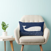 Blauwe en witte piloot, walvis, zure kerrie kussen (Stoel)