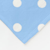 Blauwe en witte poka Dots Fleece Deken (Hoek)