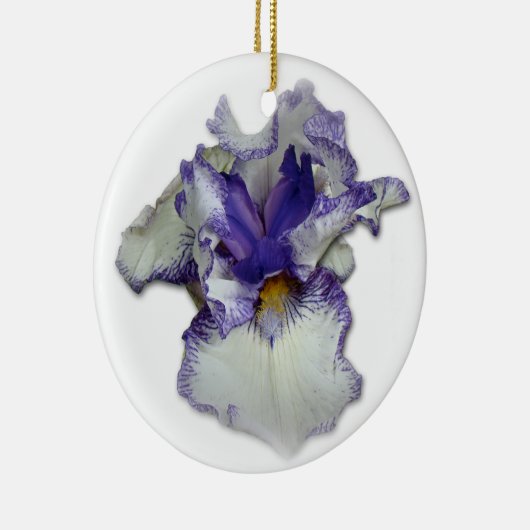 Blauwe en witte reuzenventilator keramisch ornament (Rechts)