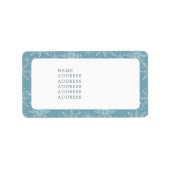 Blauwe en witte sneeuwvlok Adresetiketten Etiket (Voorkant)