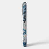 Blauwe en witte sneeuwvlok quilt Case-Mate iPhone case (Achterkant / Links)