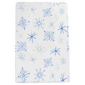  blauwe en witte sneeuwvlokken uit de Middeleeuwen Medium Cadeauzakje (Voorkant)
