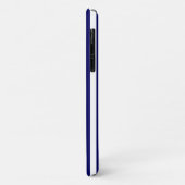 Blauwe en witte snoepjes strepen Case-Mate iPhone case (Achterkant/links)