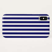 Blauwe en witte snoepjes strepen Case-Mate iPhone case (Achterkant (horizontaal))